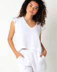 Rosa Flutter Sleeve Top