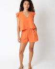 Rosa Flutter Sleeve Top