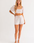 Zelda Stripe Crop Top
