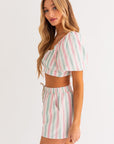 Zelda Stripe Crop Top