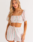 Zelda Stripe Crop Top