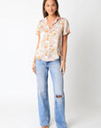 Cassie Short Sleeve Floral Top