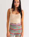 Celeste Wave Strap Tank