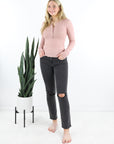 Carmel L/S Button Top