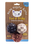 Kitty Vuiton Balls (Checker) Organic Catnip Toys