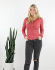 Carmel L/S Button Top