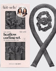 Satin Heatless Curling Set - Charcoal