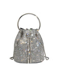 Kasee Small Crystal Top Handle Bag in Silver