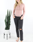 Carmel L/S Button Top
