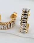 Gold CZ Hoops
