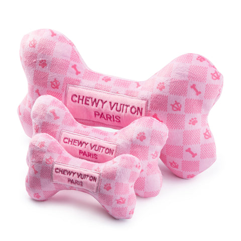 Pink Checker Chewy Vuiton Bone by Haute Diggity Dog