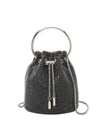 Kasee Small Crystal Top Handle Bag in Black
