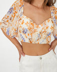 Charlotte Puff Sleeve Crop Top