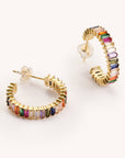 Rainbow Shimmer Hoops