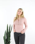 Carmel L/S Button Top