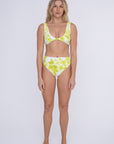 Citrus Floral Bikini Top