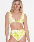 Citrus Floral Bikini Top