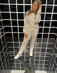 Izzy Paperbag Jogger in White