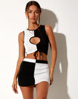 Caisa Color Block Skirt