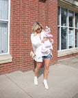 Angela Gauze Button Down Top in White