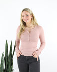 Carmel L/S Button Top