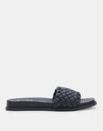 Grazie Woven Slide Sandal in Black