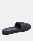 Grazie Woven Slide Sandal in Black
