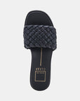 Grazie Woven Slide Sandal in Black