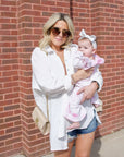 Angela Gauze Button Down Top in White