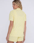 Terry Checkered Crop Top
