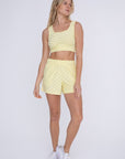 Terry Checkered Crop Top