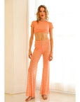 Serenity Mesh Tie Back Top in Wave