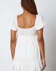 Dana Puff Sleeve Dress in White