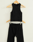 Rosie Ribbed Biker Short in Black