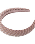 Padded Velvet Headband - Blush
