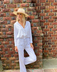 Palmer Gauze Button Down Top