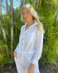 Palmer Gauze Button Down Top