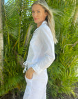 Palmer Gauze Button Down Top