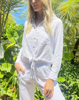 Palmer Gauze Button Down Top
