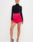 Charley Satin Pleated Skort