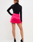 Charley Satin Pleated Skort