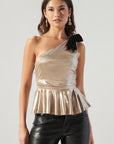 Eileen One Shoulder Peplum Top