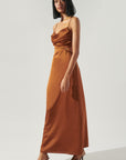 Marva Cowel Neck Midi Dress