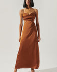 Marva Cowel Neck Midi Dress