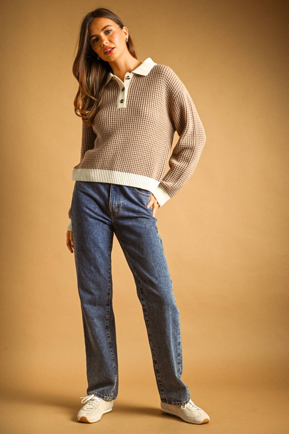 Boone Waffle Sweater