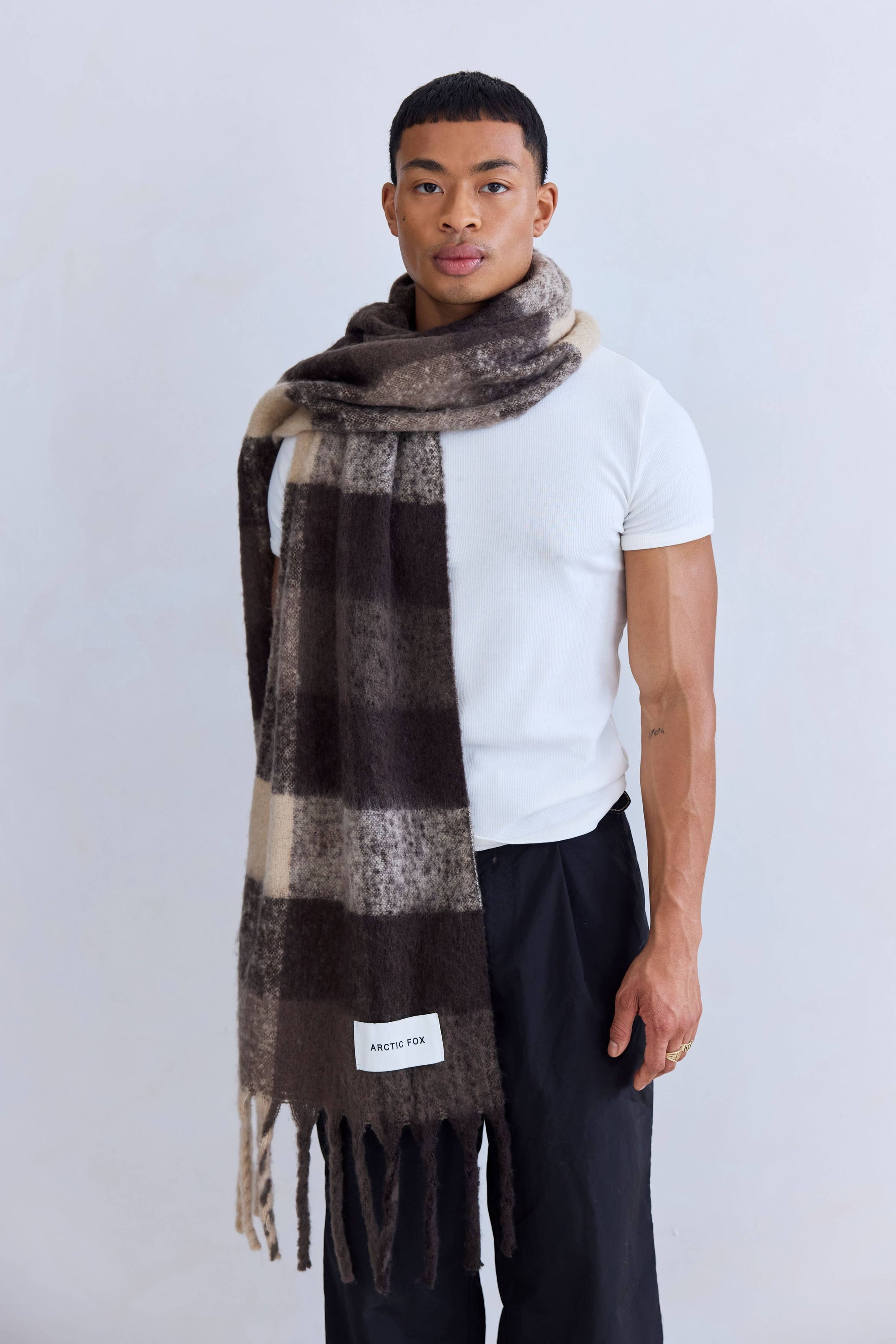 The Reykjavik Scarf Brown Check