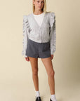 Maeve Ruffle Sleeve Knit Cardigan