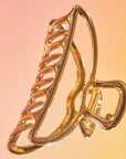 Open Shape Claw Clip - Gold