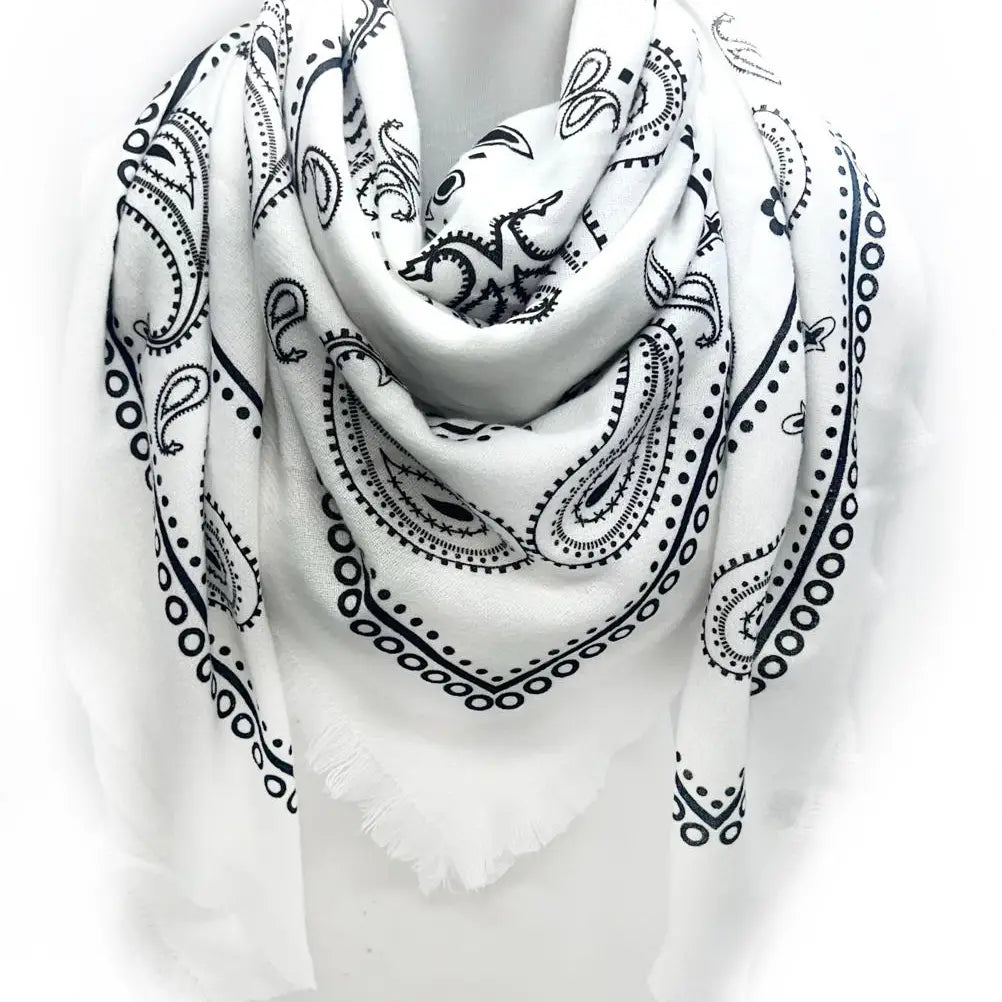 Frayed Square Bandana Scarf - sanitystyle