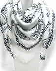 Frayed Square Bandana Scarf - sanitystyle